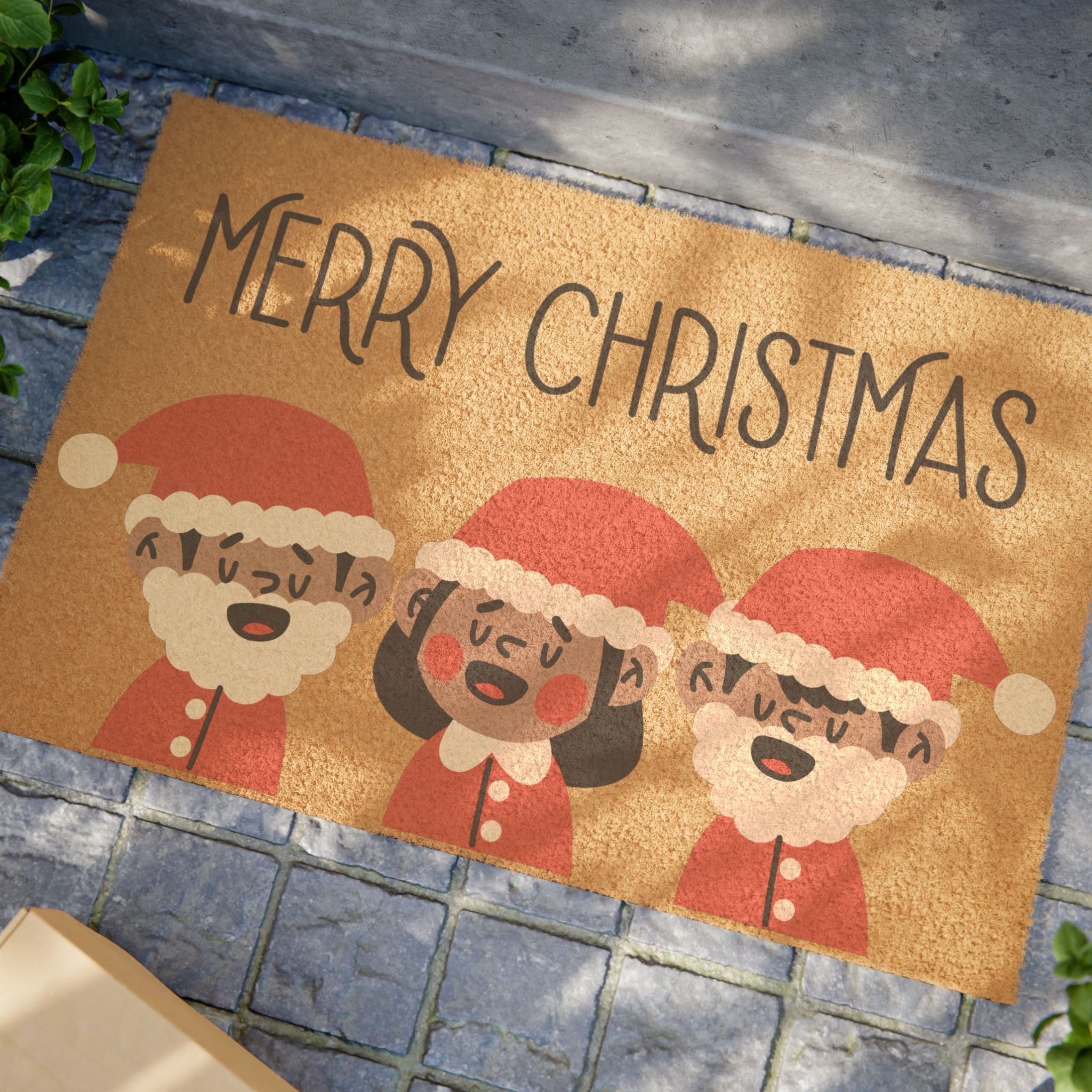 Carolers Doormat, Cristmas Doormat, Home Decor, Seasonal Decor, Holiday Decor