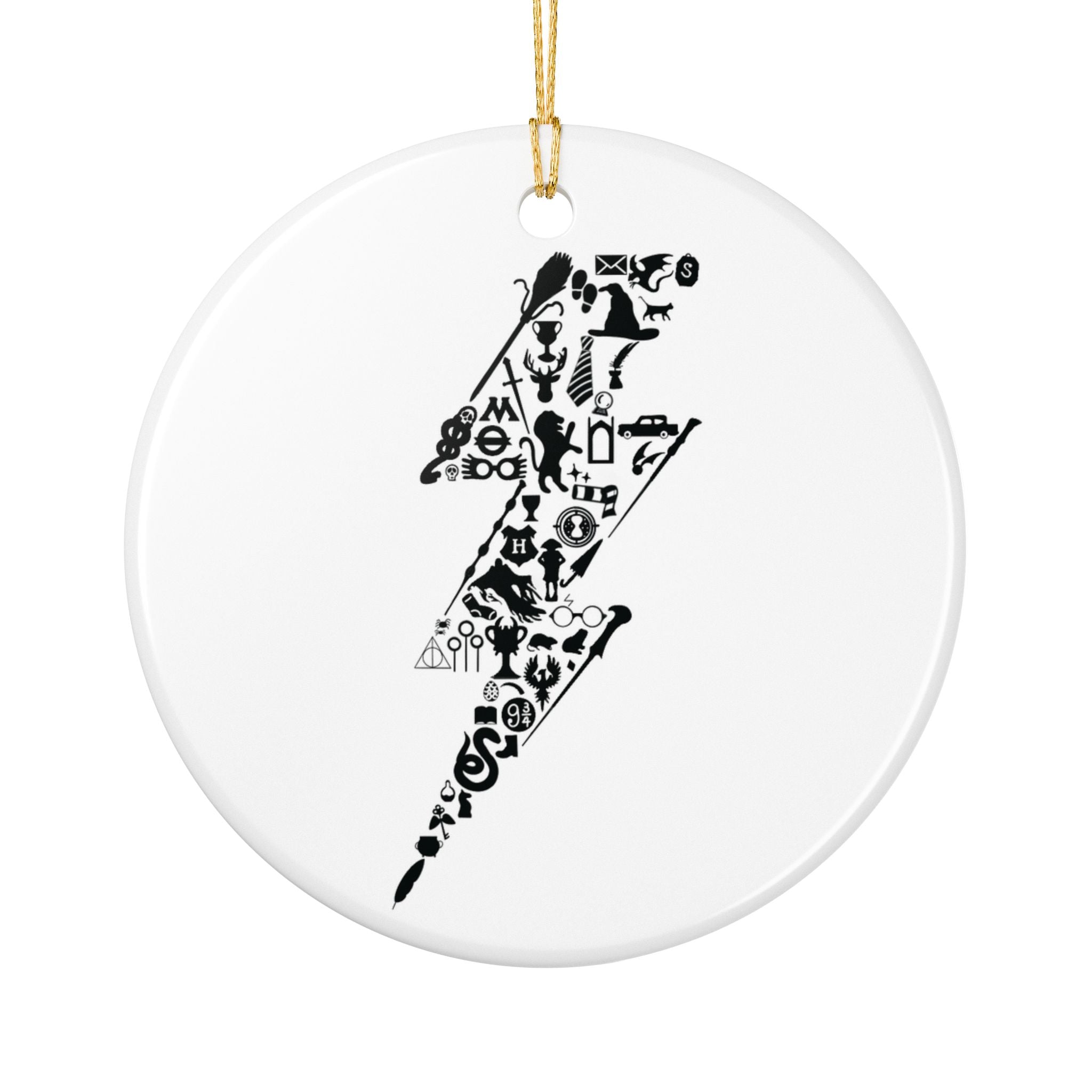 Wizarding World Ceramic Christmas Ornament — Hogwarts-Inspired Magical Decoration