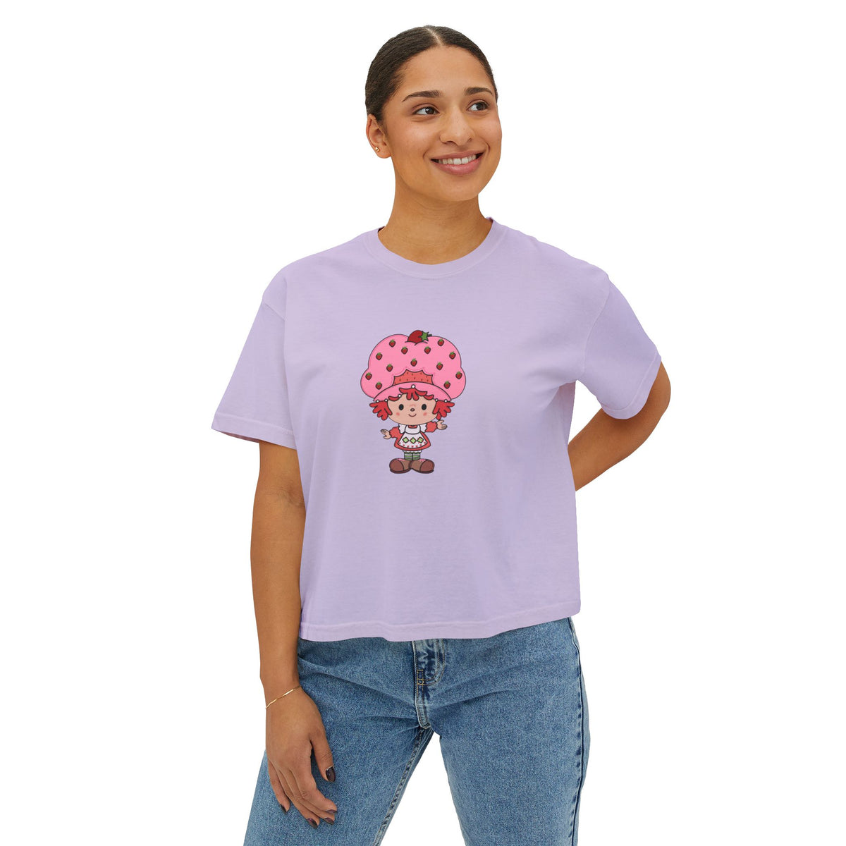 Strawberry Shortcake Cute Graphic Boxy Tee
