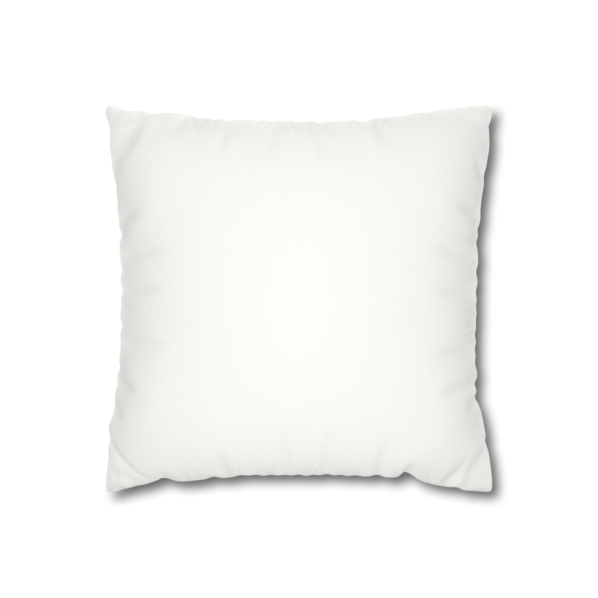 Faux Suede Square Pillowcase — Soft Neutral Decorative Throw Pillow Cover