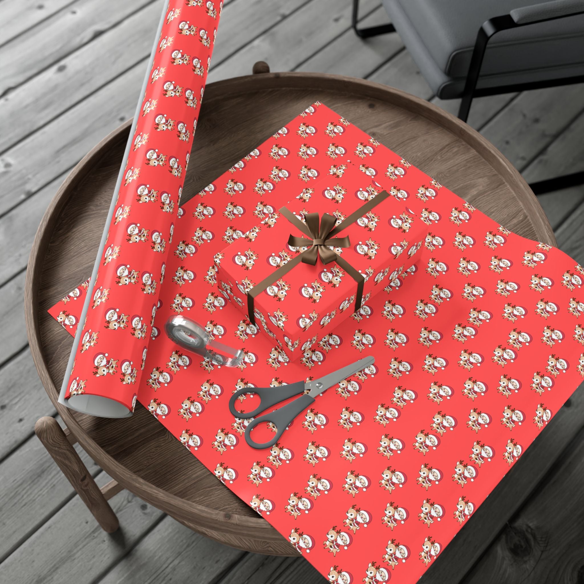 Cute Santa Festive Holiday Gift Wrap