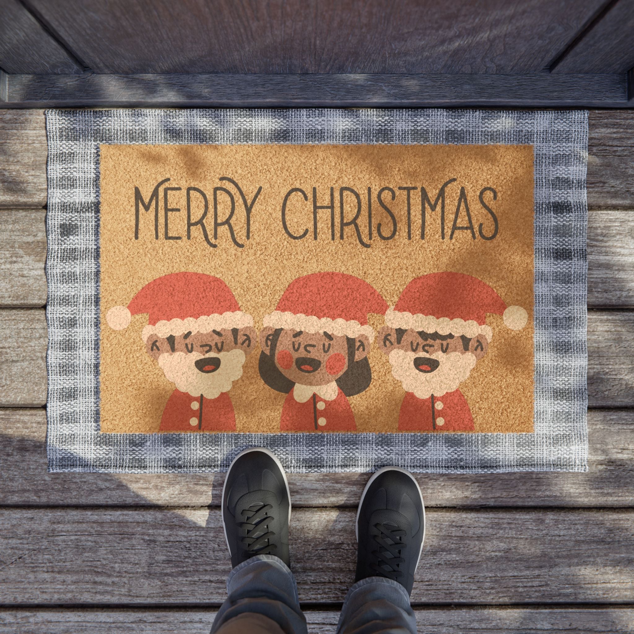 Carolers Doormat, Cristmas Doormat, Home Decor, Seasonal Decor, Holiday Decor