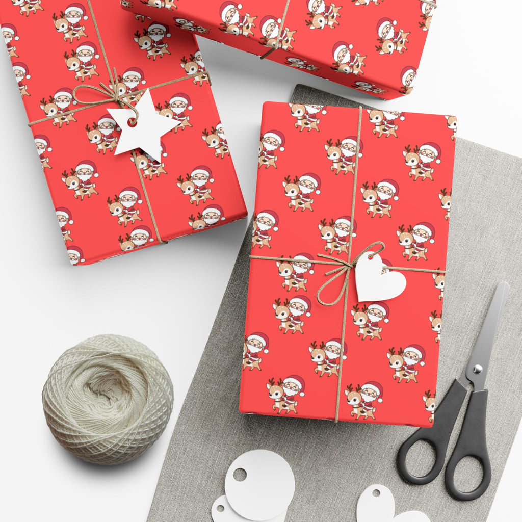 Cute Santa Festive Holiday Gift Wrap