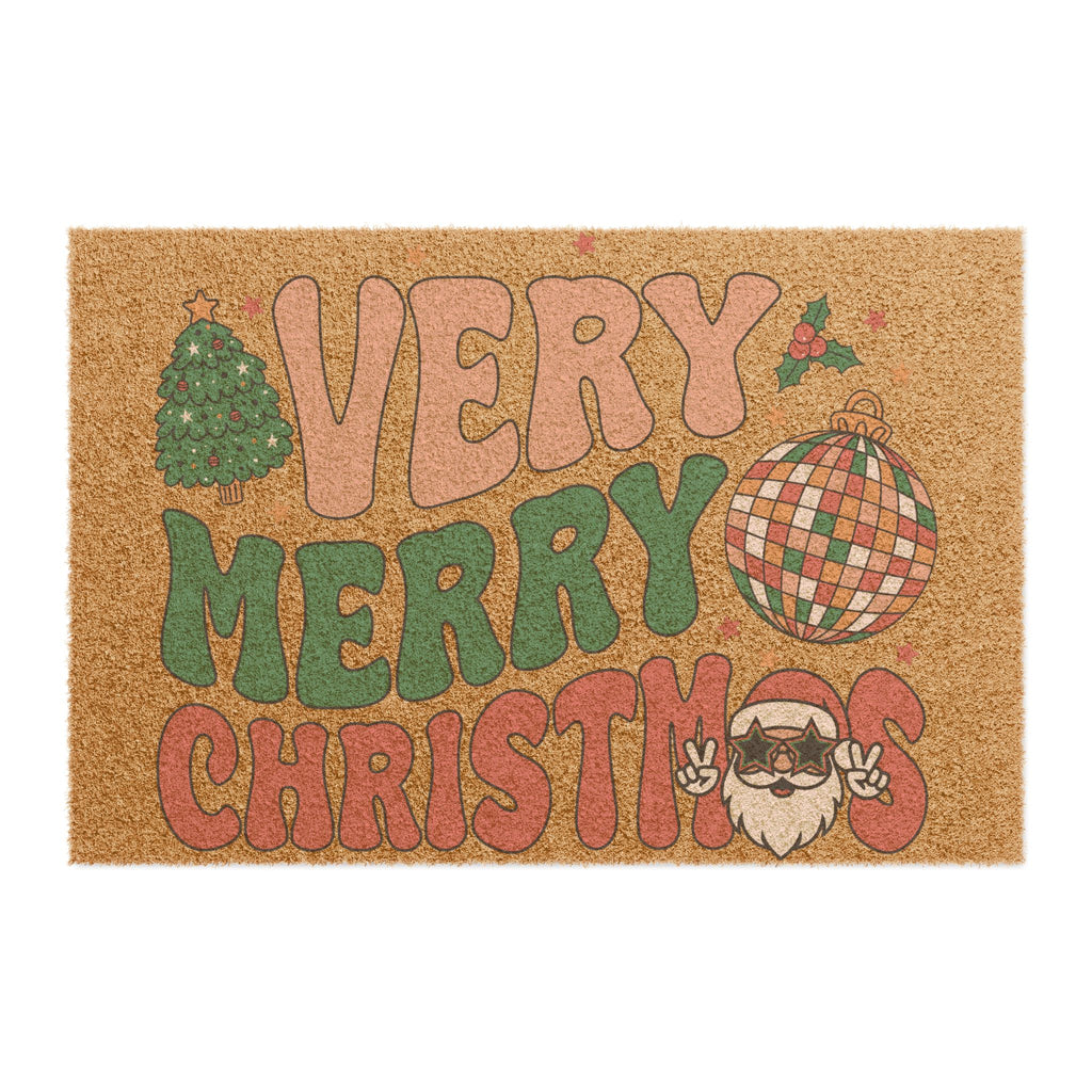 Disco Santa Doormat, Christmas Decor, Home Decor, Seasonal Decor