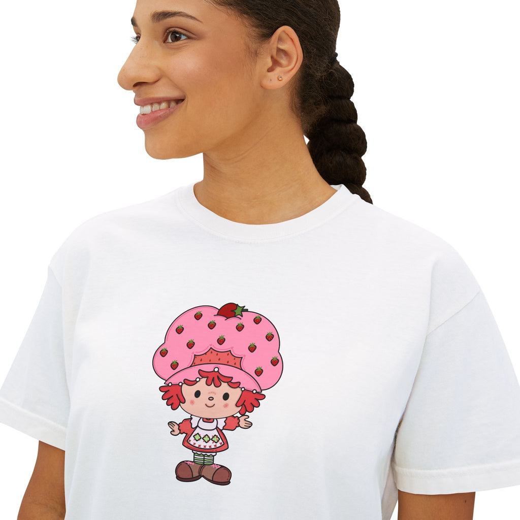 Strawberry Shortcake Cute Graphic Boxy Tee