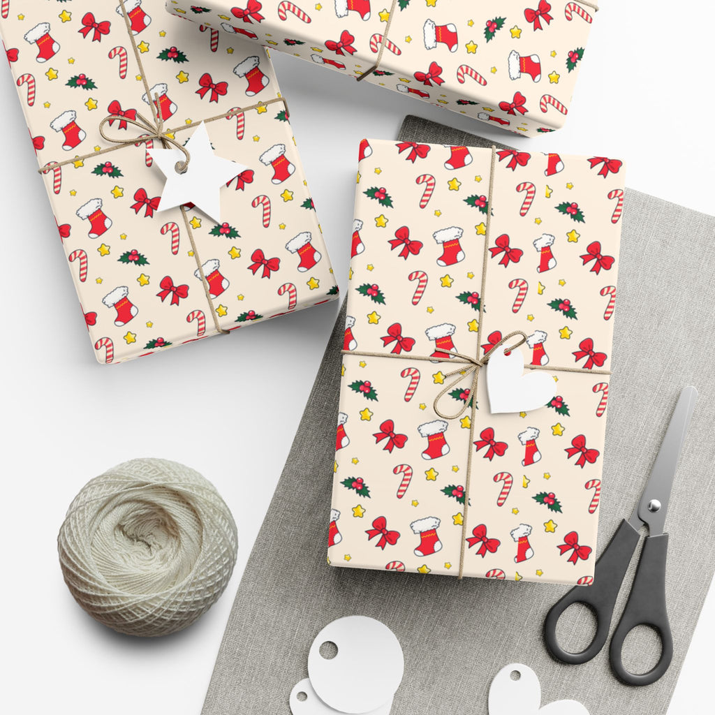 Christmas Gift Wrap Paper Set - Festive Holiday Designs