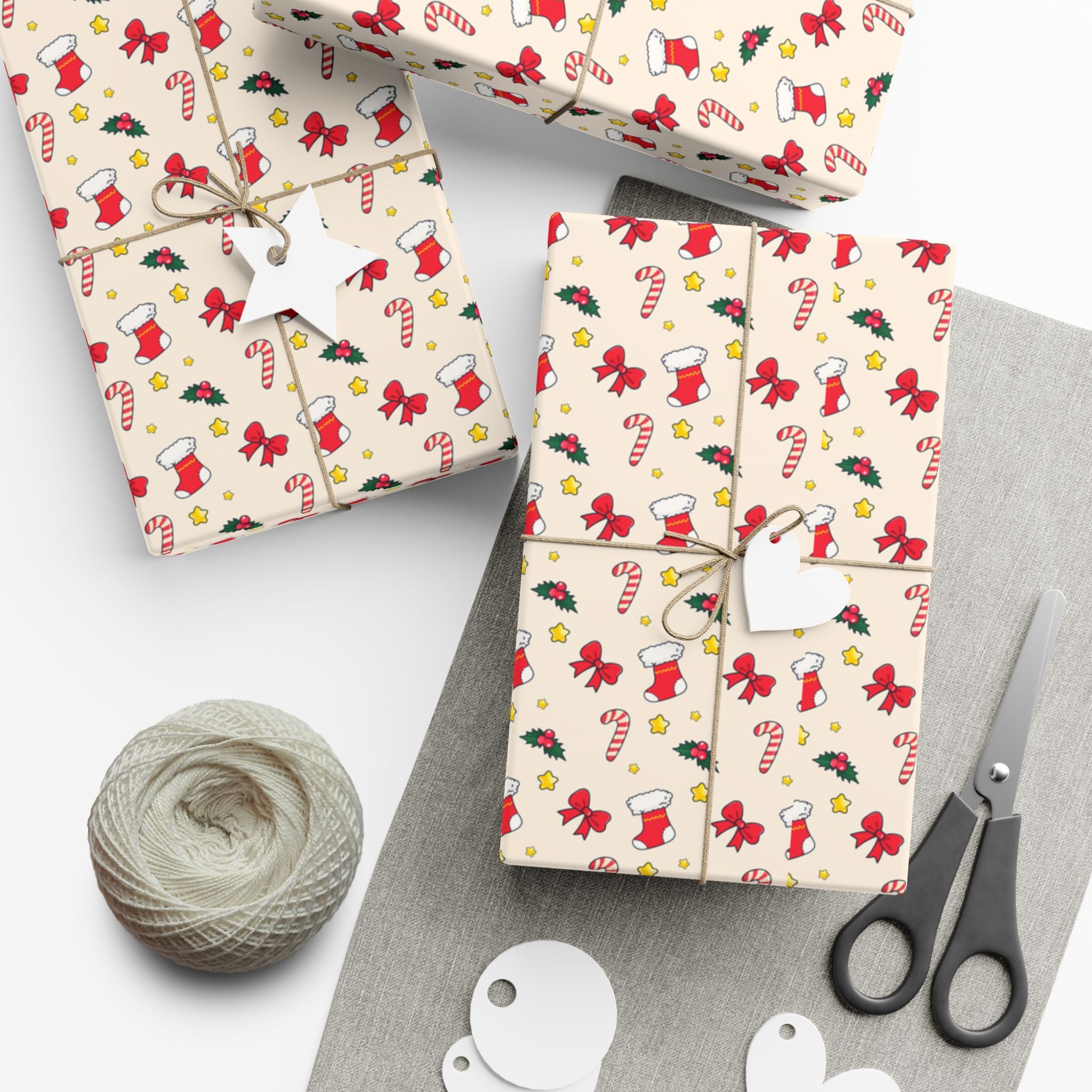 Christmas Gift Wrap Paper Set - Festive Holiday Designs
