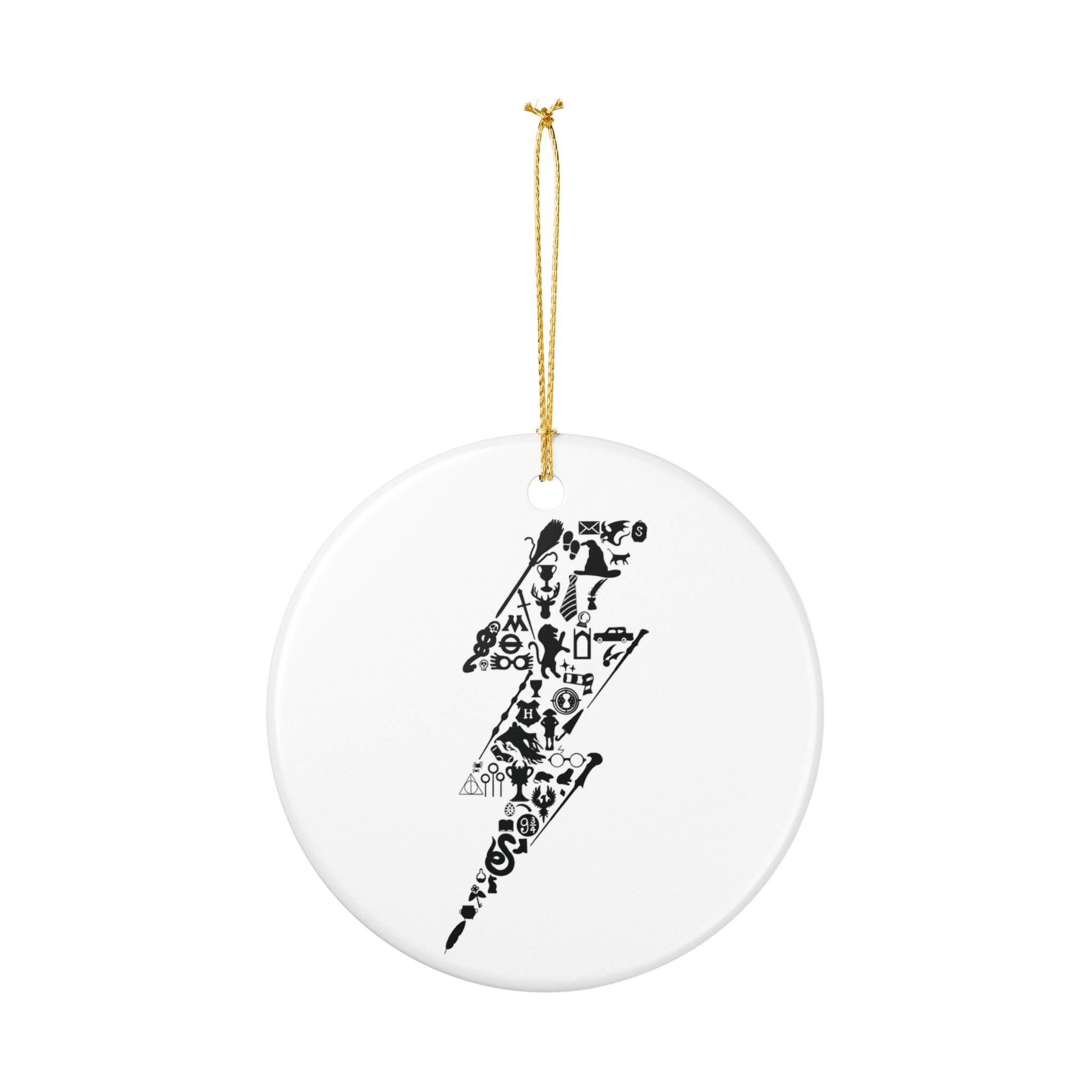 Wizarding World Ceramic Christmas Ornament — Hogwarts-Inspired Magical Decoration