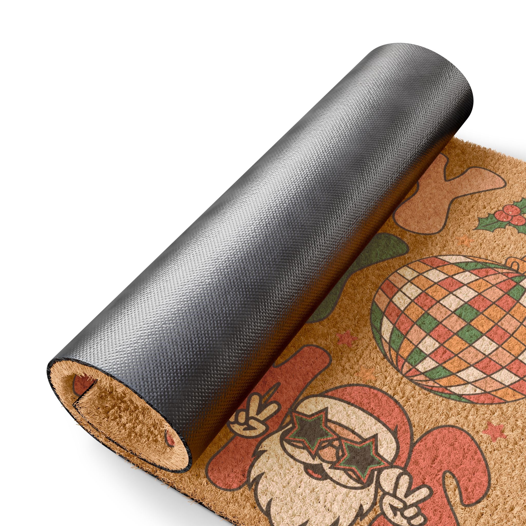 Disco Santa Doormat, Christmas Decor, Home Decor, Seasonal Decor