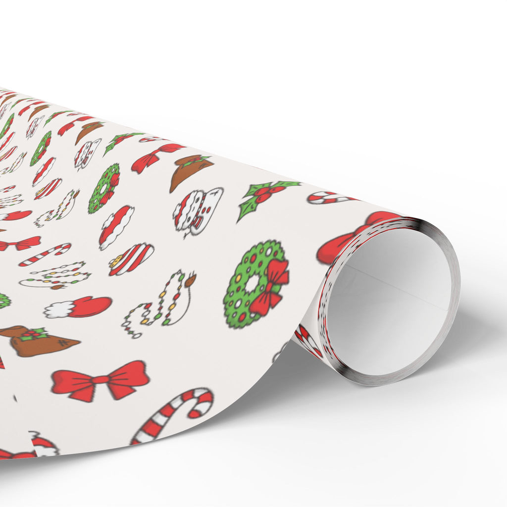 Christmas Wrapping Paper Roll, Festive Gift Wrap, Holiday Decorations, Cute Gift Packaging, Merry and Bright Wrapping Sheets