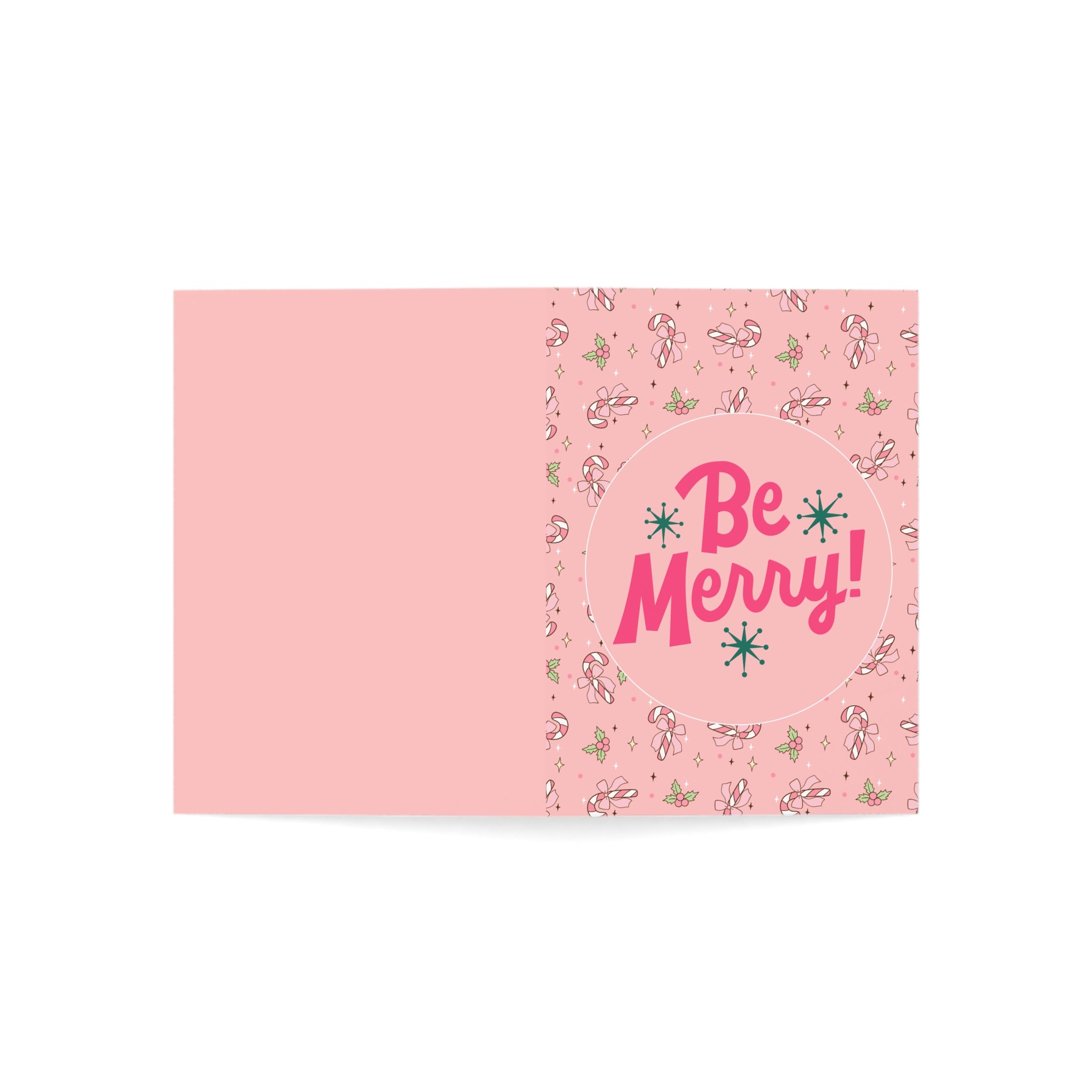 Pink Christmas, Christmas Card, Modern Design Greeting Cards (1, 10, 30, and 50pcs)