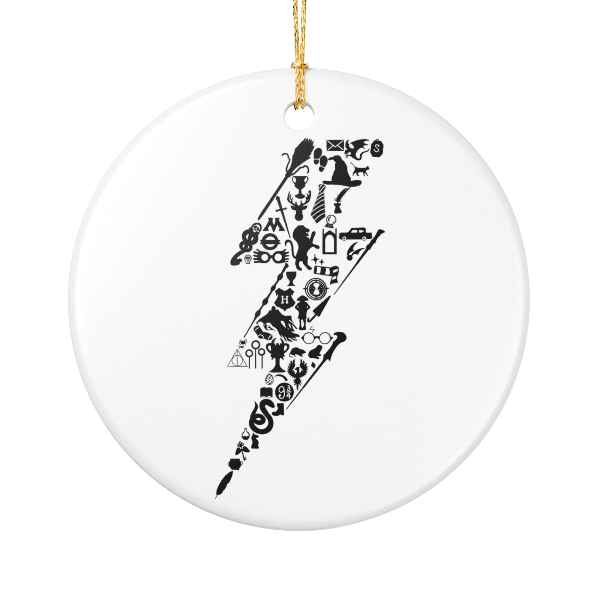 Wizarding World Ceramic Christmas Ornament — Hogwarts-Inspired Magical Decoration