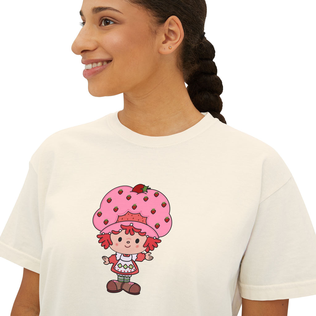 Strawberry Shortcake Cute Graphic Boxy Tee