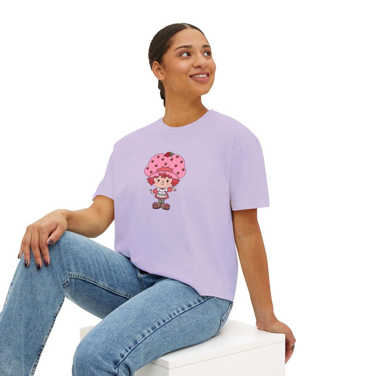 Strawberry Shortcake Cute Graphic Boxy Tee