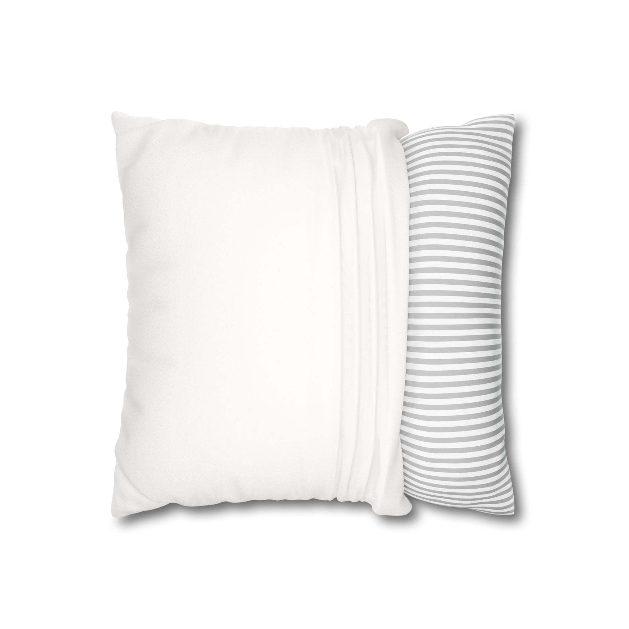 Faux Suede Square Pillowcase — Soft Neutral Decorative Throw Pillow Cover