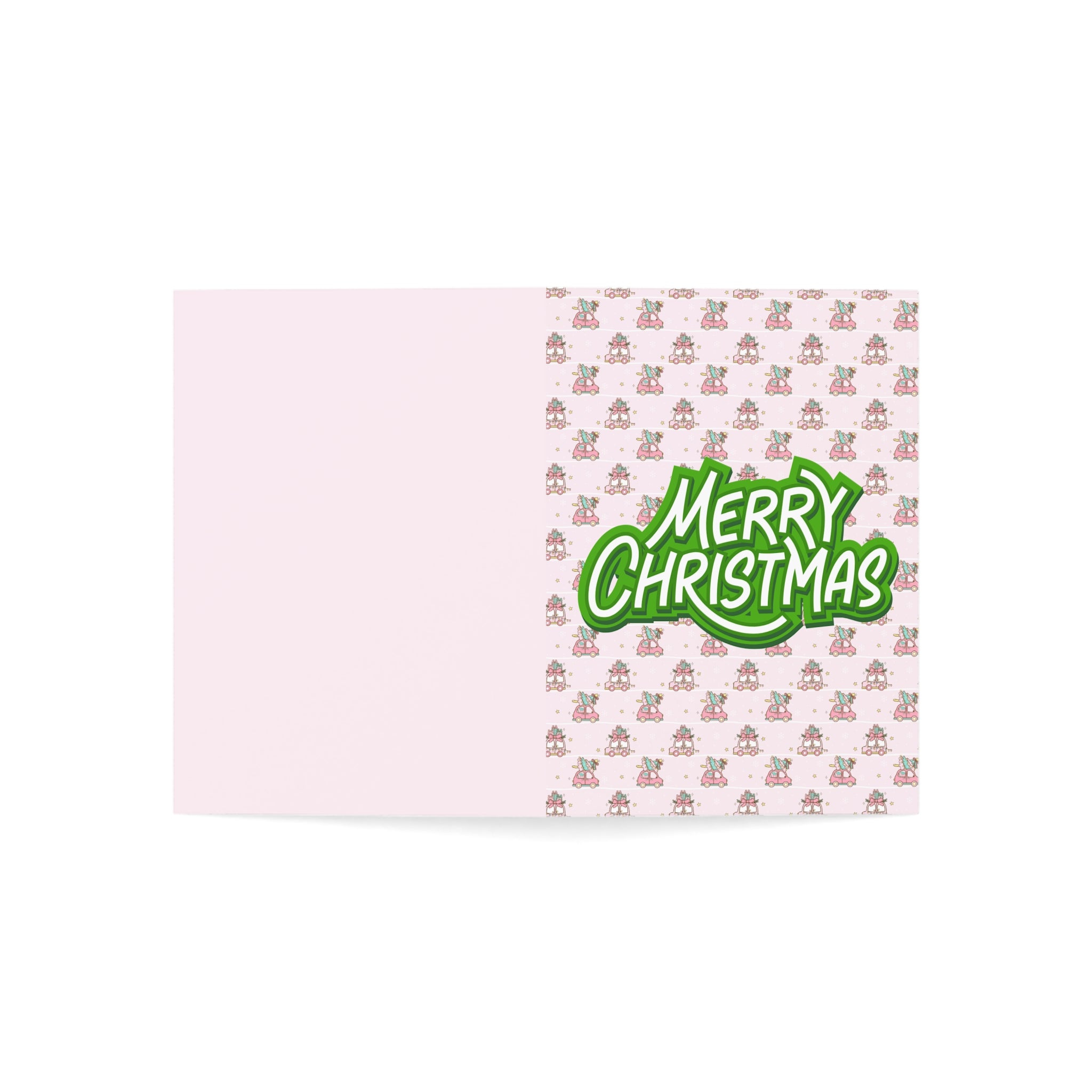 Merry Christmas, Pink Christmas, Modern Design Greeting Cards (1, 10, 30, and 50pcs)