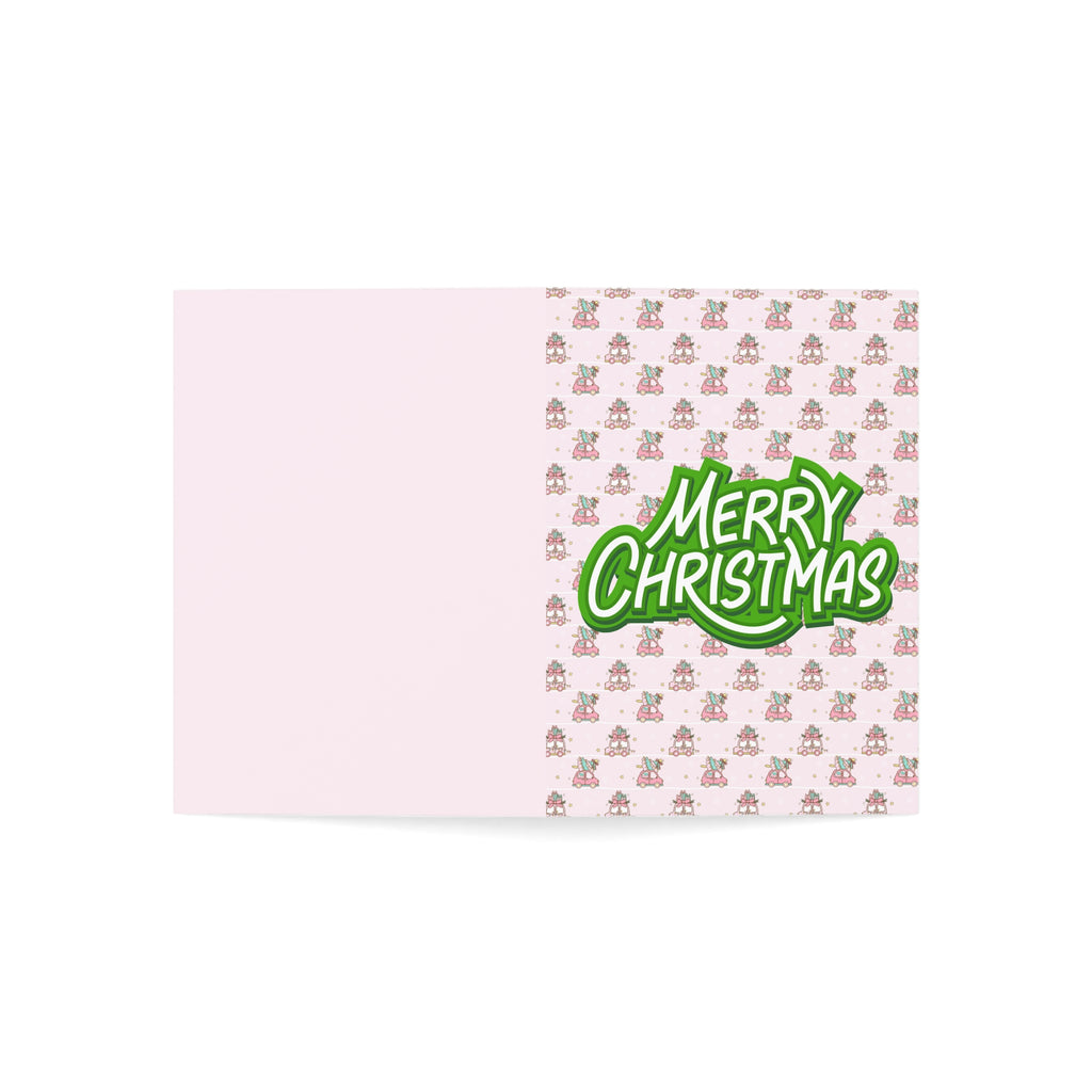 Merry Christmas, Pink Christmas, Modern Design Greeting Cards (1, 10, 30, and 50pcs)