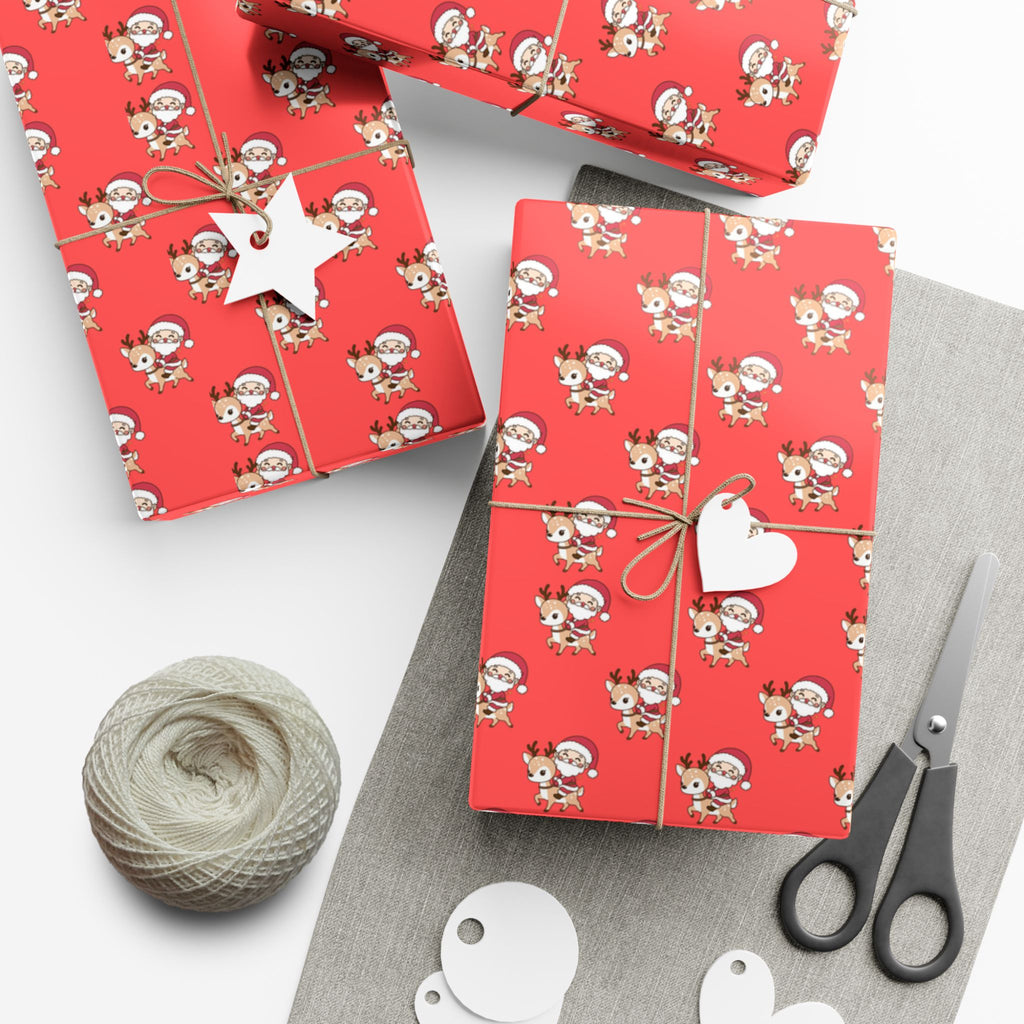 Cute Santa Festive Holiday Gift Wrap