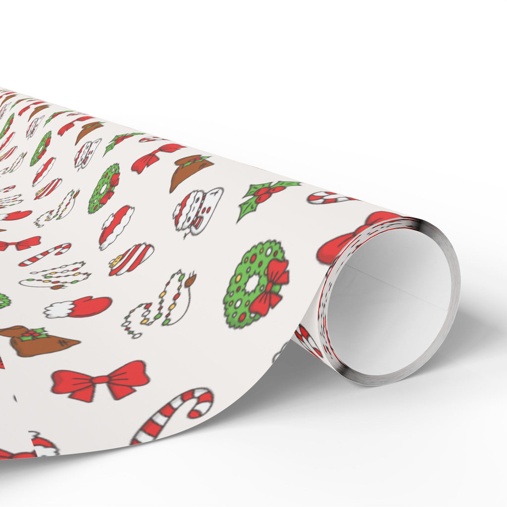 Christmas Wrapping Paper Roll, Festive Gift Wrap, Holiday Decorations, Cute Gift Packaging, Merry and Bright Wrapping Sheets