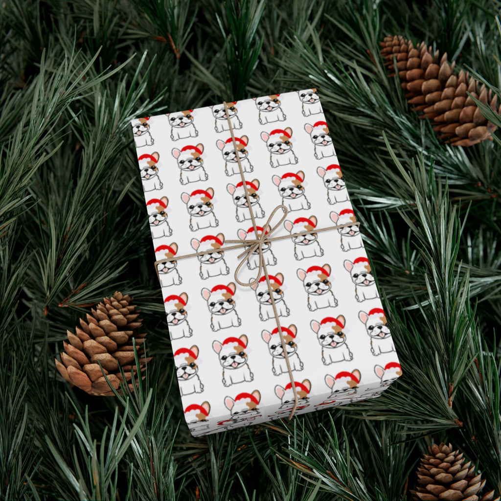 Festive Pet Frenchie -Themed Gift Wrap Papers - Perfect for Holidays & Celebrations