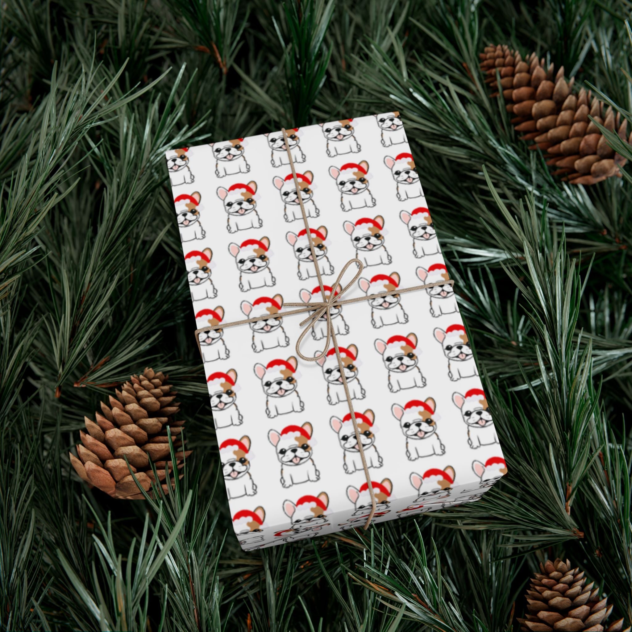 Festive Pet Frenchie -Themed Gift Wrap Papers - Perfect for Holidays & Celebrations