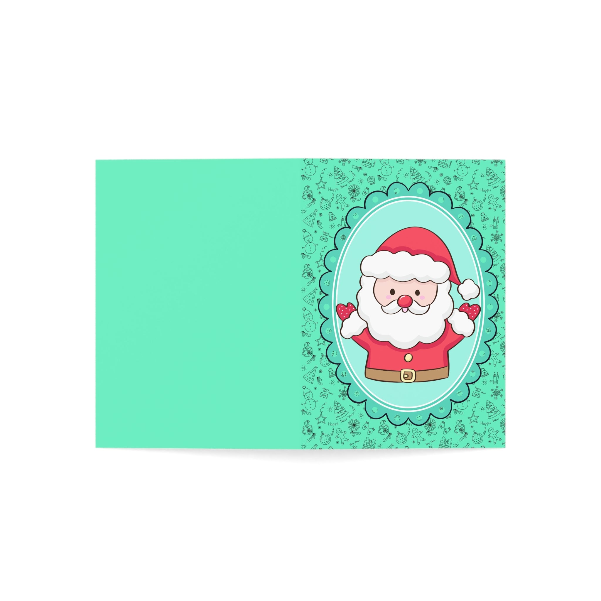 Festive Santa Greeting Cards - Holiday Cards Set (1, 10, 30, 50pcs)