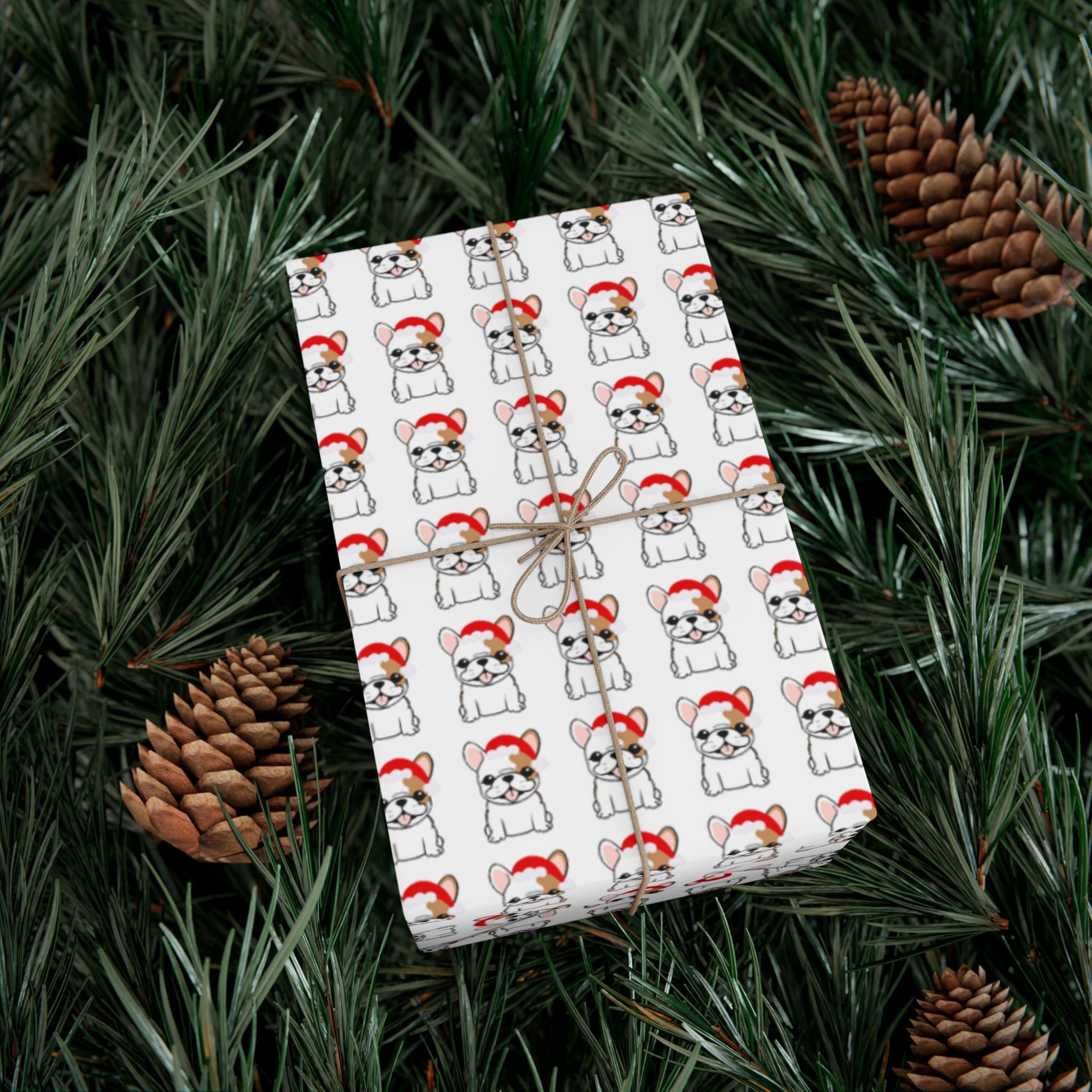 Festive Pet Frenchie -Themed Gift Wrap Papers - Perfect for Holidays & Celebrations