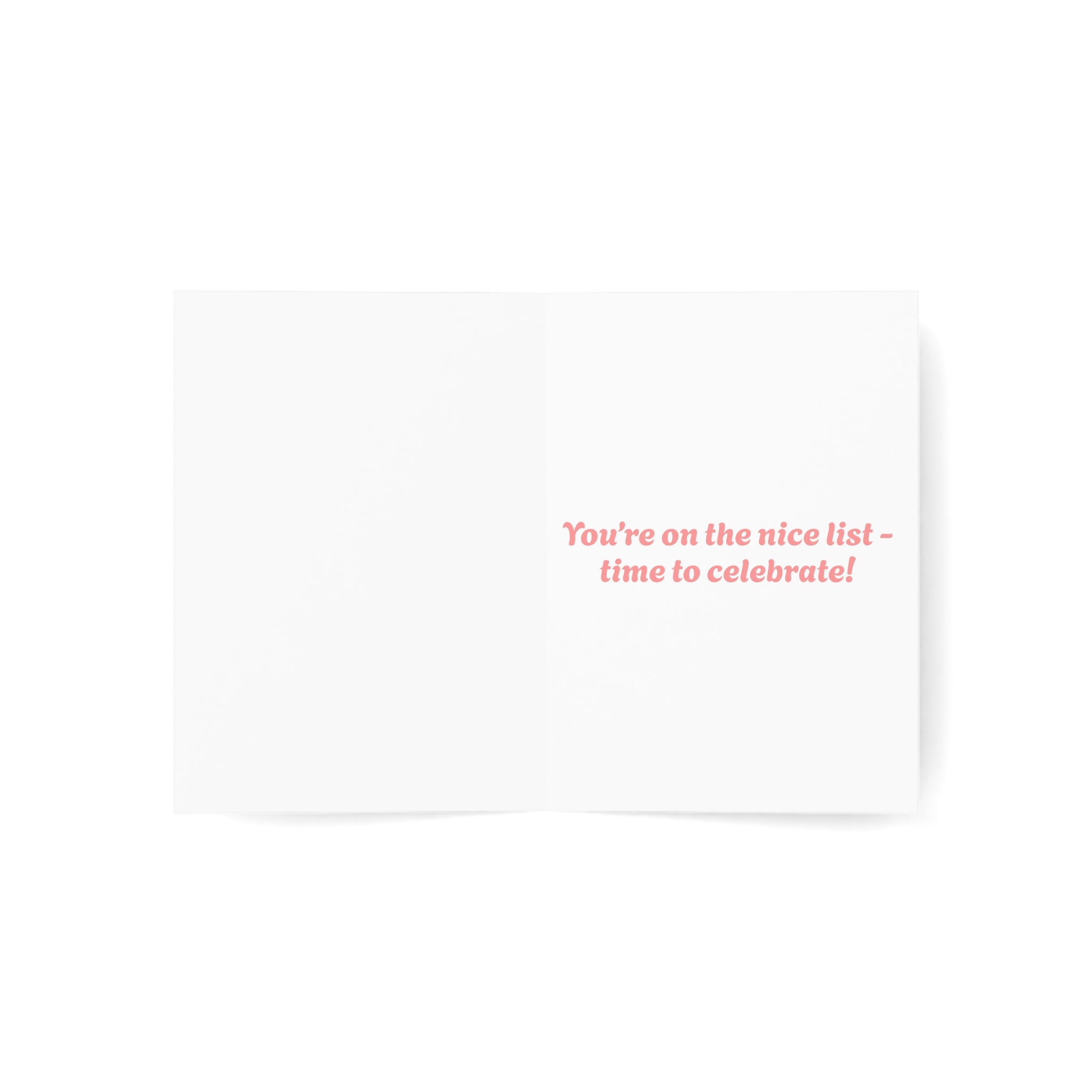 Merry Christmas Card, Pink Christmas, Modern Design Greeting Cards (1, 10, 30, and 50pcs)