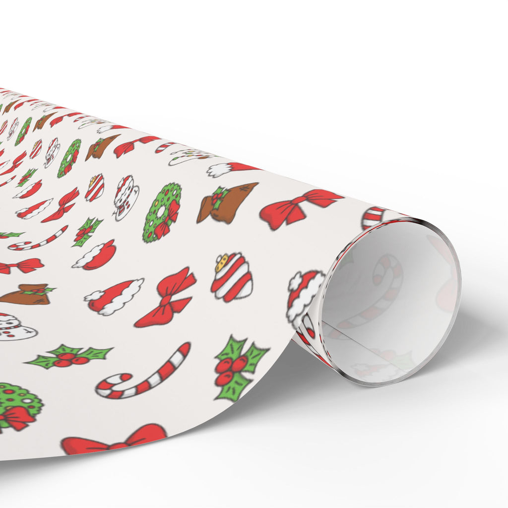 Christmas Wrapping Paper Roll, Festive Gift Wrap, Holiday Decorations, Cute Gift Packaging, Merry and Bright Wrapping Sheets