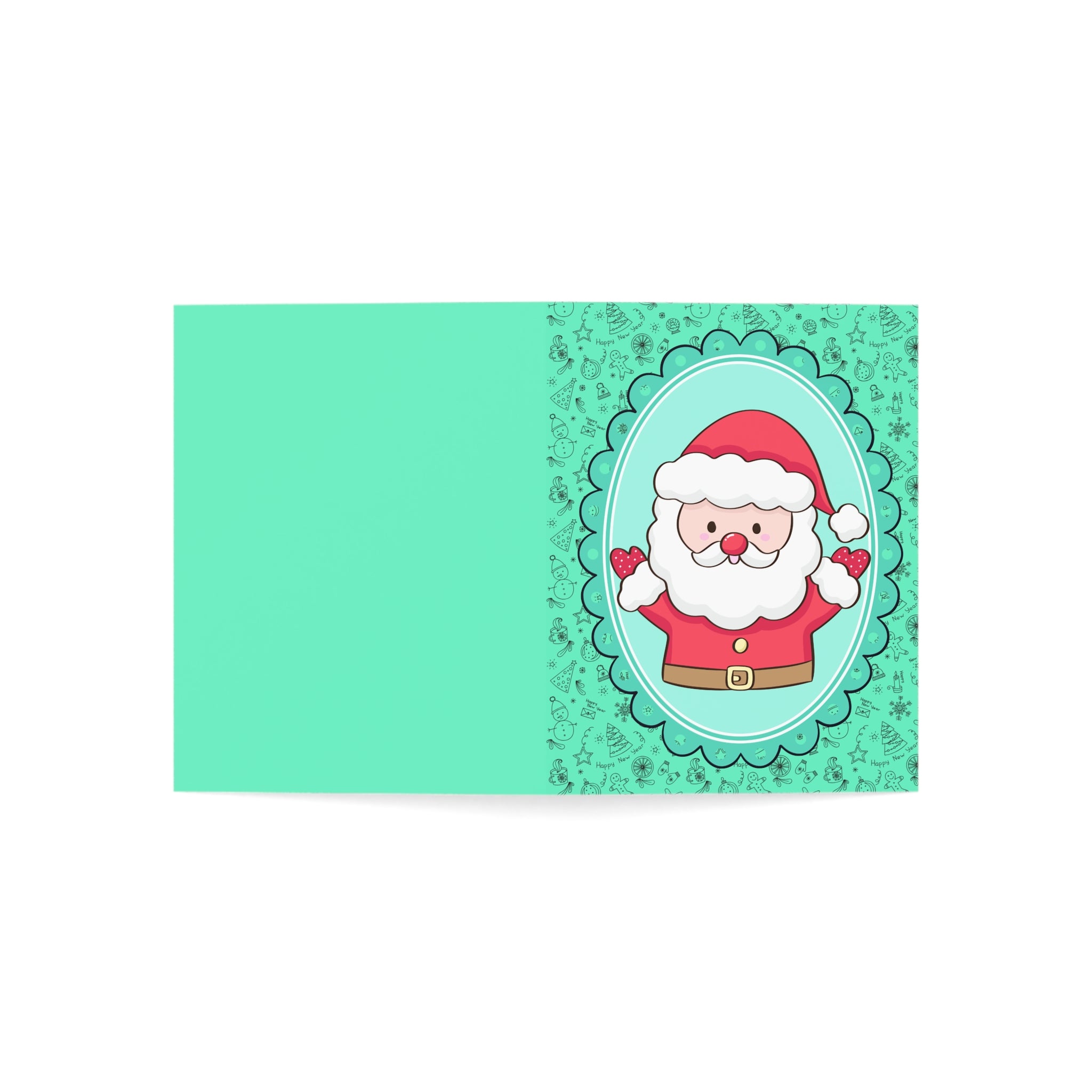 Festive Santa Greeting Cards - Holiday Cards Set (1, 10, 30, 50pcs)