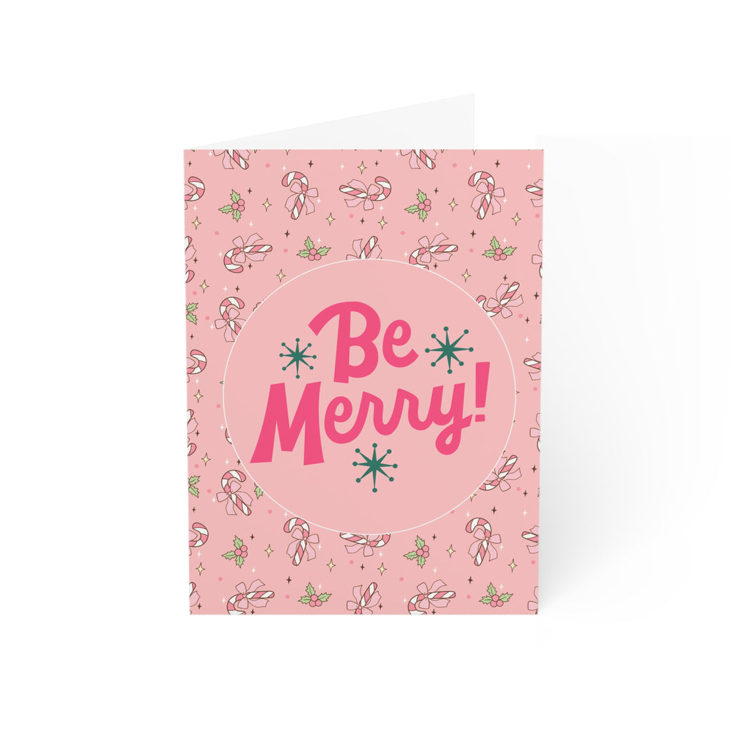 Pink Christmas, Christmas Card, Modern Design Greeting Cards (1, 10, 30, and 50pcs)