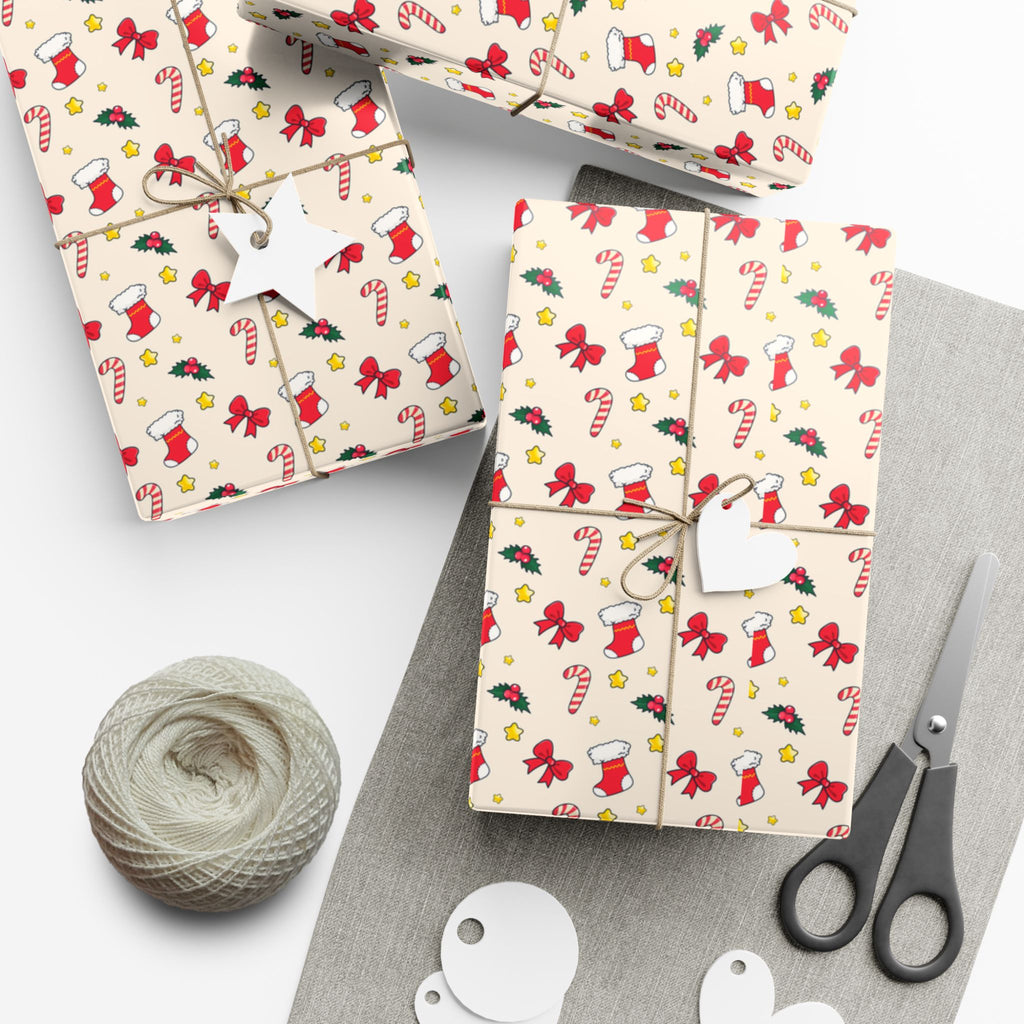 Christmas Gift Wrap Paper Set - Festive Holiday Designs