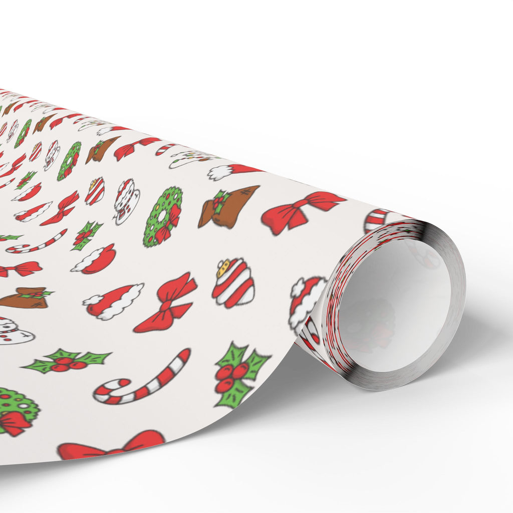 Christmas Wrapping Paper Roll, Festive Gift Wrap, Holiday Decorations, Cute Gift Packaging, Merry and Bright Wrapping Sheets