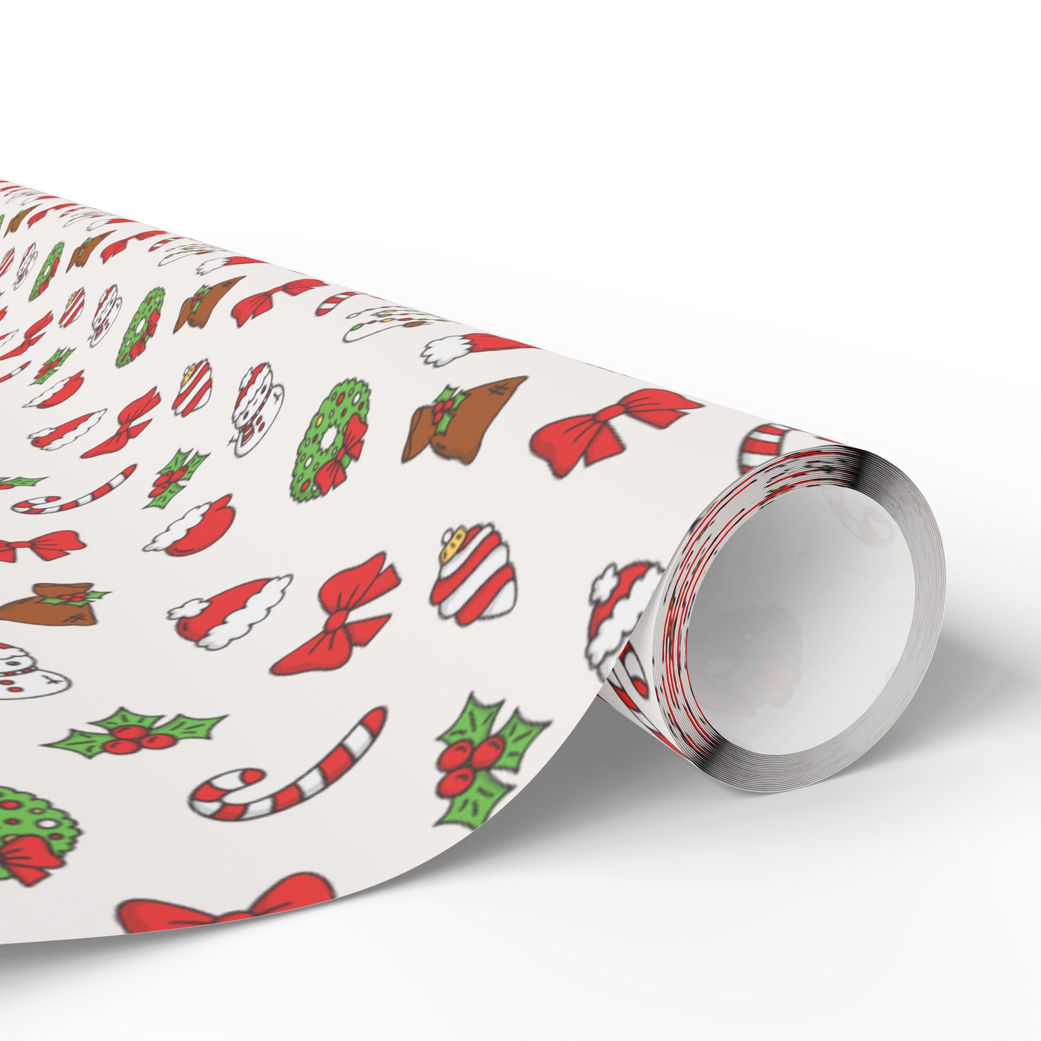 Christmas Wrapping Paper Roll, Festive Gift Wrap, Holiday Decorations, Cute Gift Packaging, Merry and Bright Wrapping Sheets