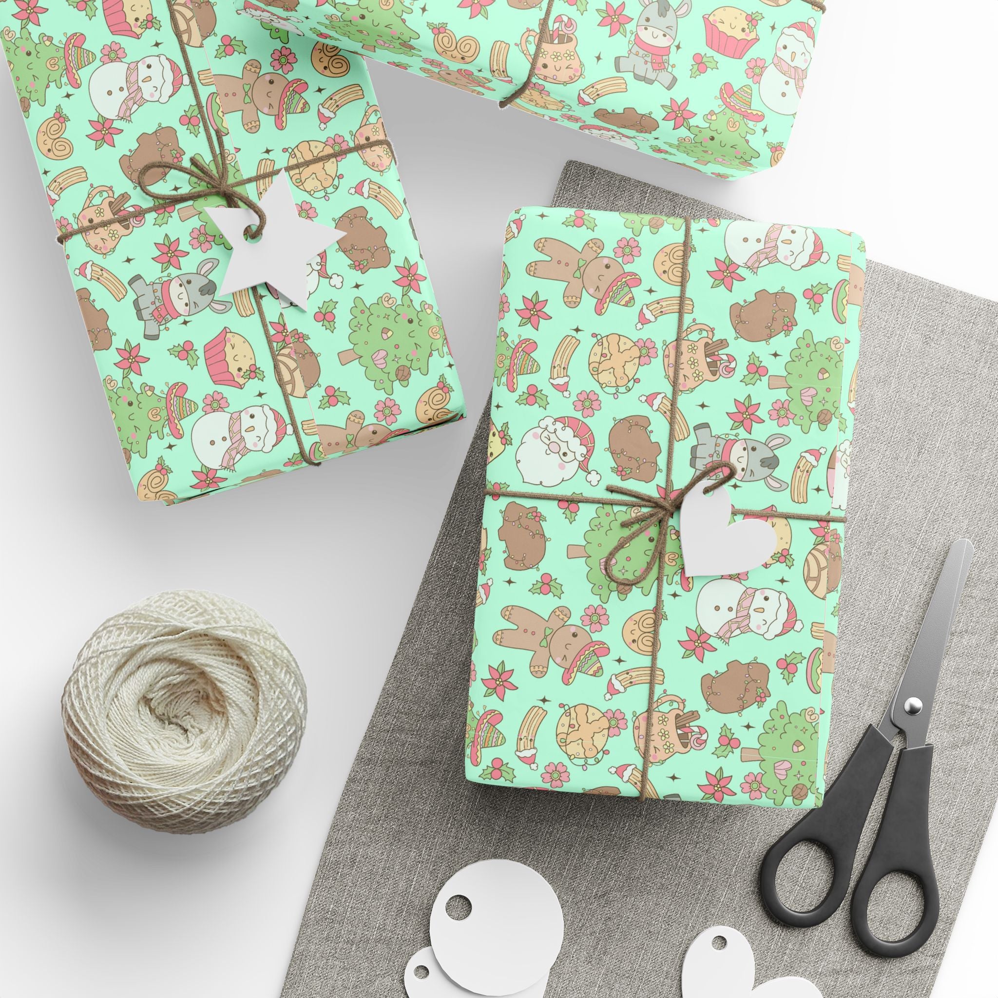 Festive Wrapping Paper, Holiday Gift Wrap, Cute Gift Packaging, Eco-Friendly Wrapping, Christmas & Birthday Wrapping Supplies