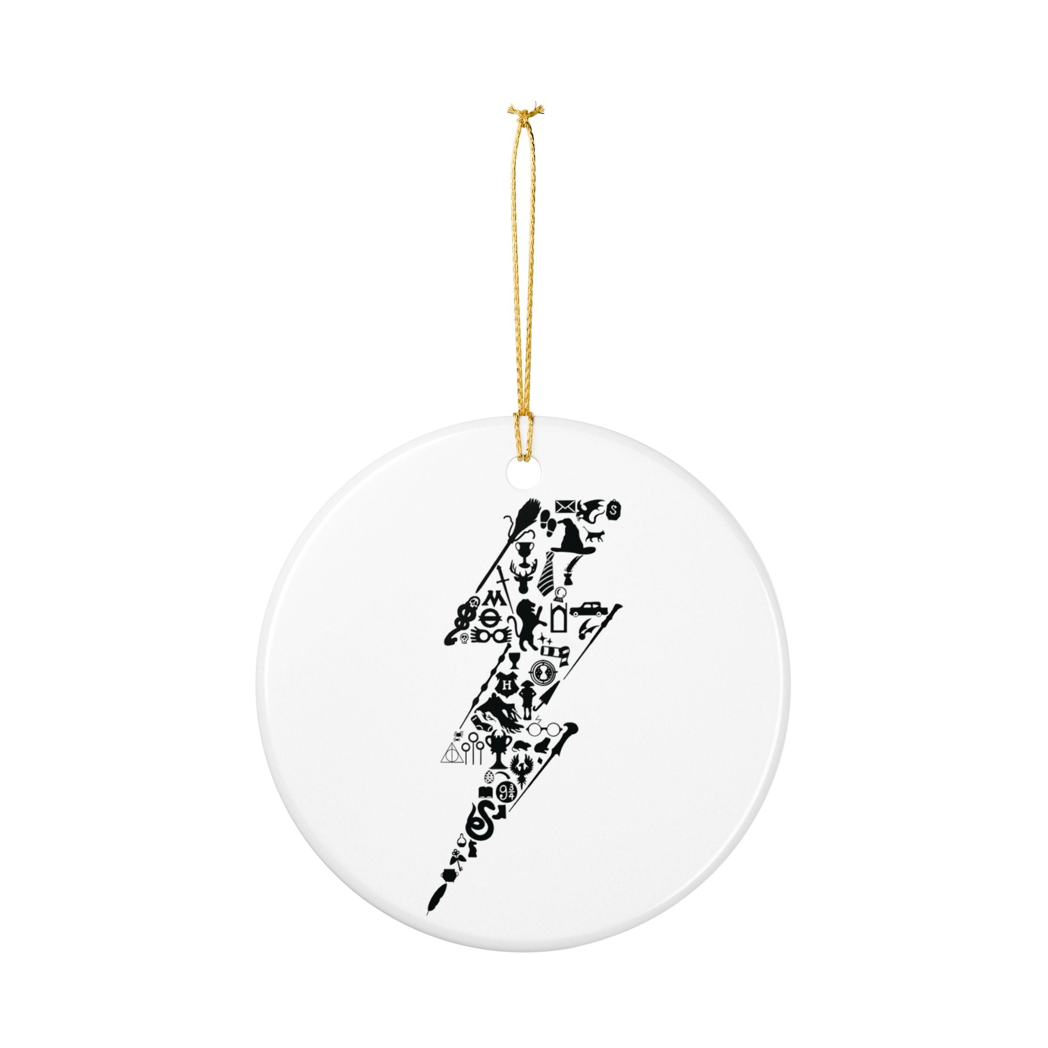 Wizarding World Ceramic Christmas Ornament — Hogwarts-Inspired Magical Decoration