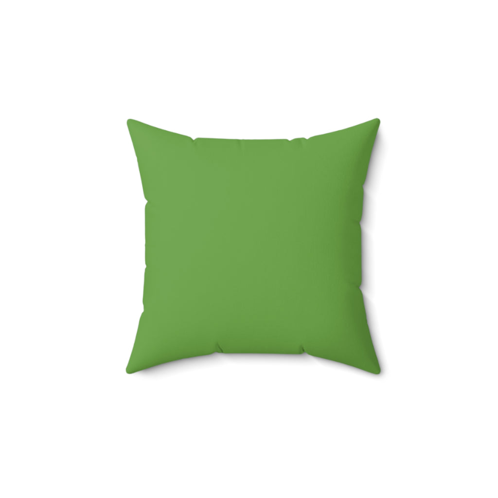 Christmas Caroler Faux Suede Square Pillow — Merry Christmas Holiday Throw Pillow